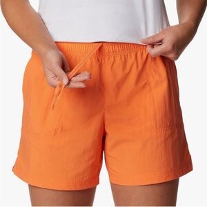 Columbia Sandy River Short Women’s XXL Orange Nylon Hiking 5” Inseam